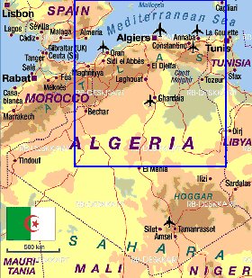 carte de Algerie en allemand