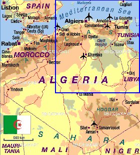 carte de Algerie en allemand