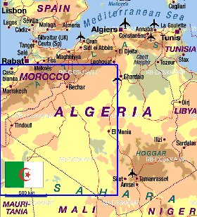 carte de Algerie en allemand