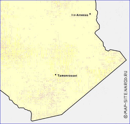 mapa de de densidade populacional Argelia em ingles