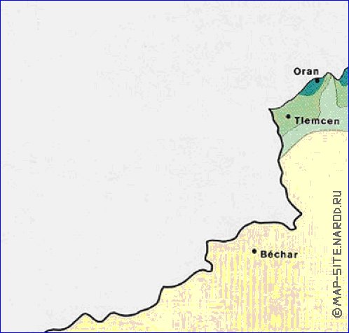 mapa de de densidade populacional Argelia em ingles