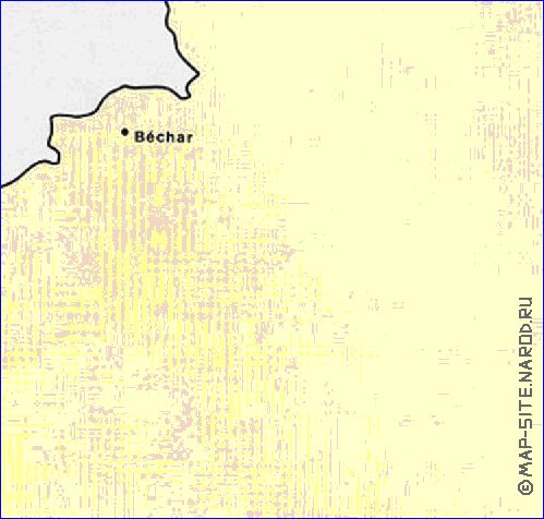 carte de de la densite de population Algerie en anglais