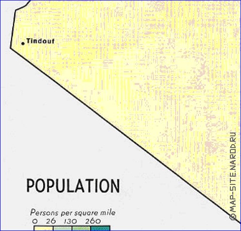 mapa de de densidade populacional Argelia em ingles