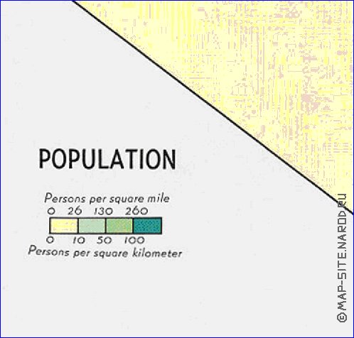 mapa de de densidade populacional Argelia em ingles