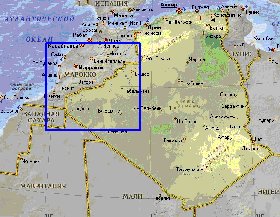 mapa de Argelia