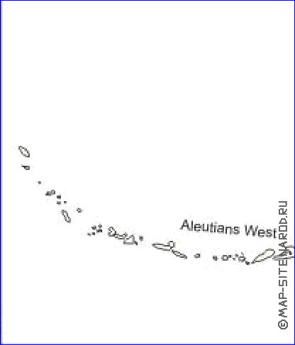 Administrativa mapa de Alasca em ingles