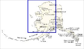 Administratives carte de Alaska en anglais