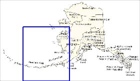 Administratives carte de Alaska en anglais