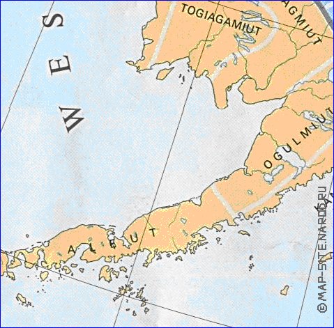 carte de Alaska en anglais