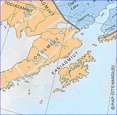 carte de Alaska en anglais