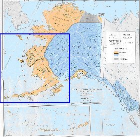 mapa de Alasca em ingles