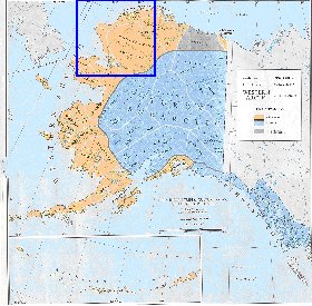 mapa de Alasca em ingles