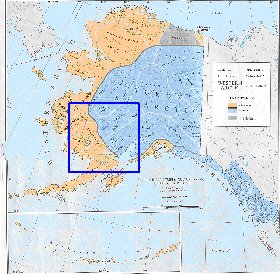 mapa de Alasca em ingles