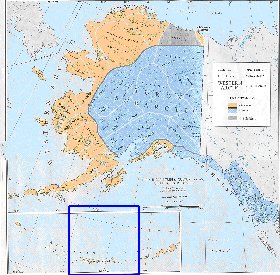 carte de Alaska en anglais