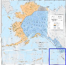 carte de Alaska en anglais