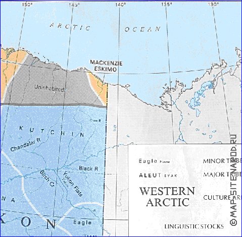 carte de Alaska en anglais