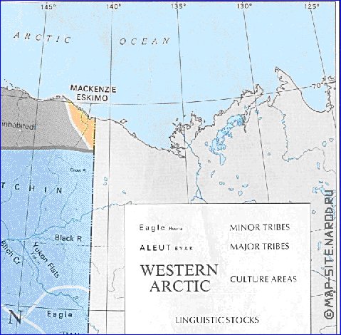 carte de Alaska en anglais