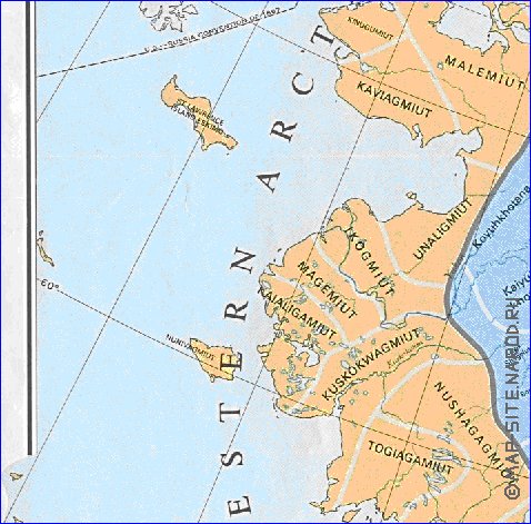 carte de Alaska en anglais