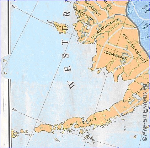 carte de Alaska en anglais