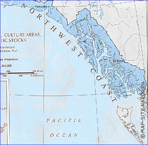 carte de Alaska en anglais