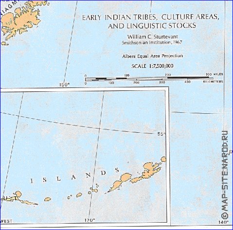 carte de Alaska en anglais