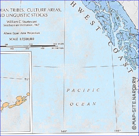 carte de Alaska en anglais