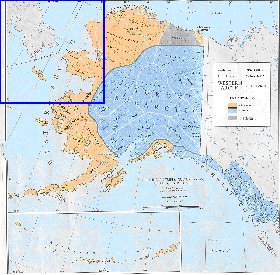 mapa de Alasca em ingles