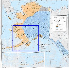 carte de Alaska en anglais