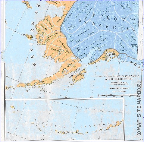 mapa de Alasca em ingles