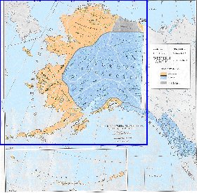 mapa de Alasca em ingles