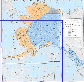 mapa de Alasca em ingles