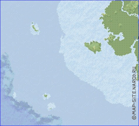 Fisica mapa de Alasca em ingles