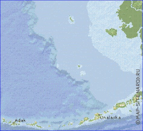 Fisica mapa de Alasca em ingles