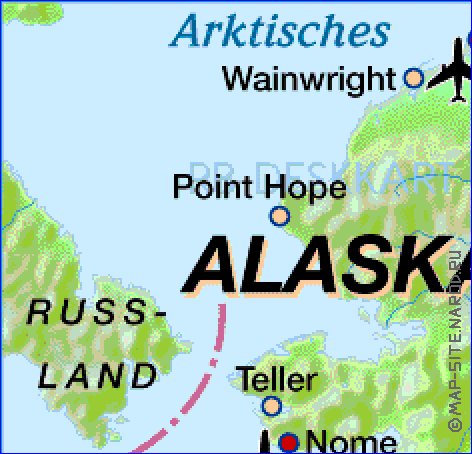 carte de Alaska en allemand