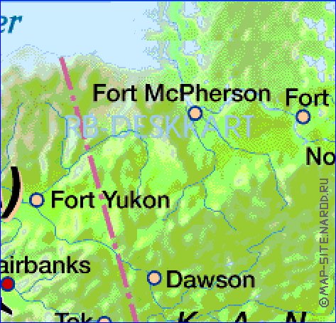 carte de Alaska en allemand