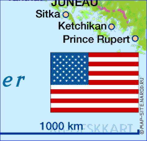 carte de Alaska en allemand