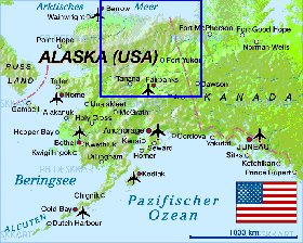 carte de Alaska en allemand