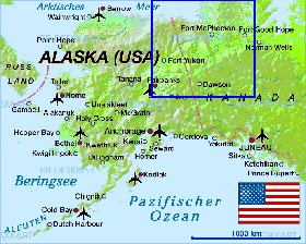 carte de Alaska en allemand