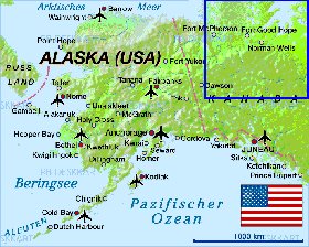 carte de Alaska en allemand