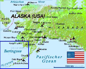 carte de Alaska en allemand