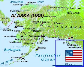 carte de Alaska en allemand