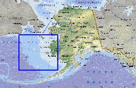 mapa de Alasca