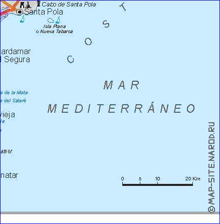 carte de  la province Province d'Alicante