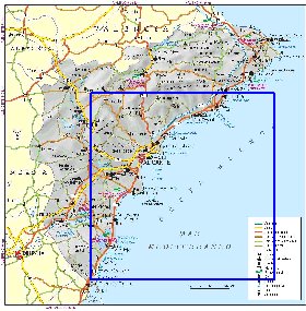 carte de  la province Province d'Alicante