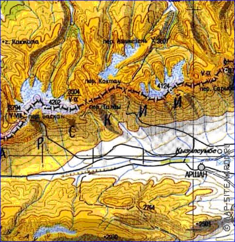 carte de Oblys d'Almaty