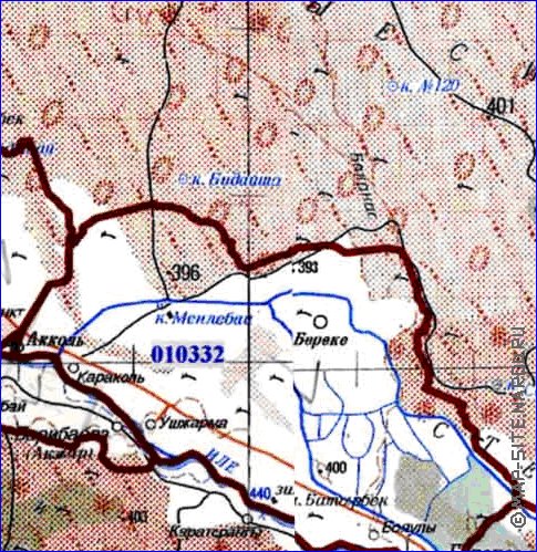 carte de Oblys d'Almaty