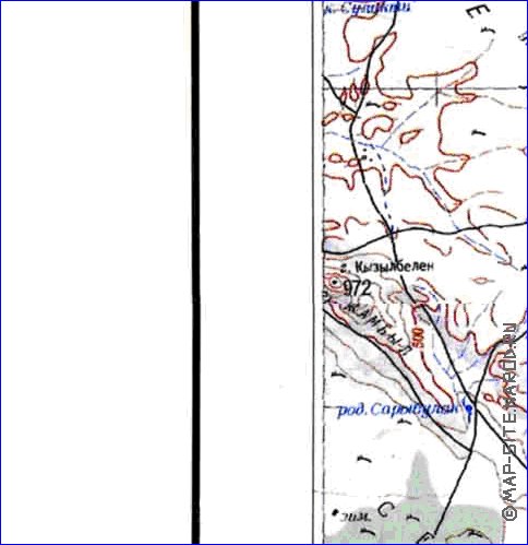 carte de Oblys d'Almaty