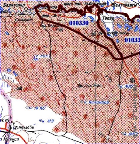 carte de Oblys d'Almaty