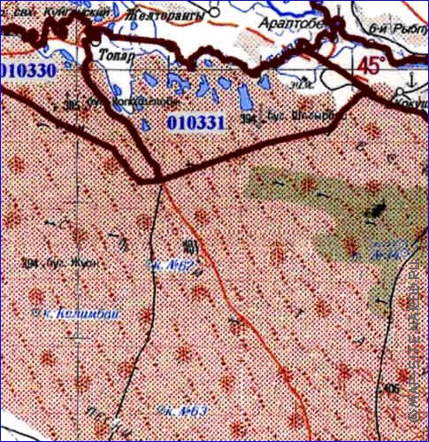 carte de Oblys d'Almaty