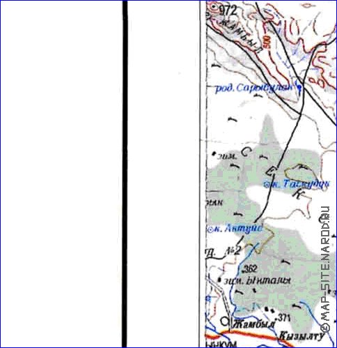 carte de Oblys d'Almaty